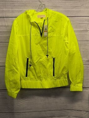 MICHAEL Michael Kors Neon Lightweight Windbreaker Jacket Womens Size S